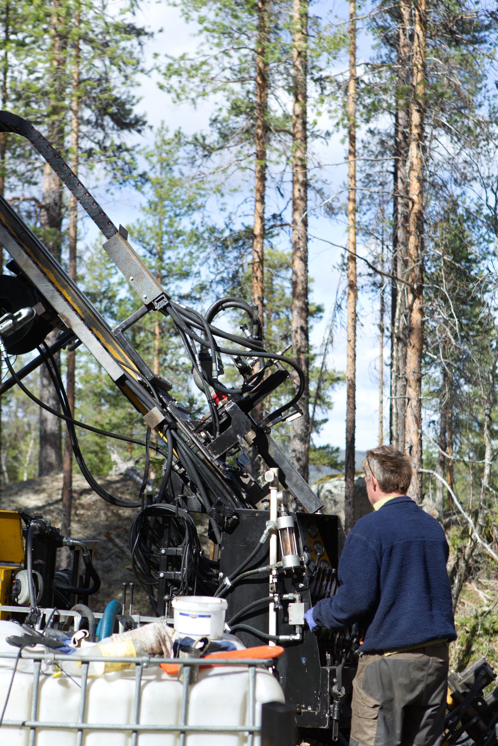 Borrigg i fält vid Stortjärnhobben
